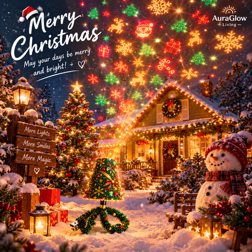 AuraGlow Living Christmas Projector Light