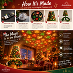 AuraGlow Living Christmas Projector Light